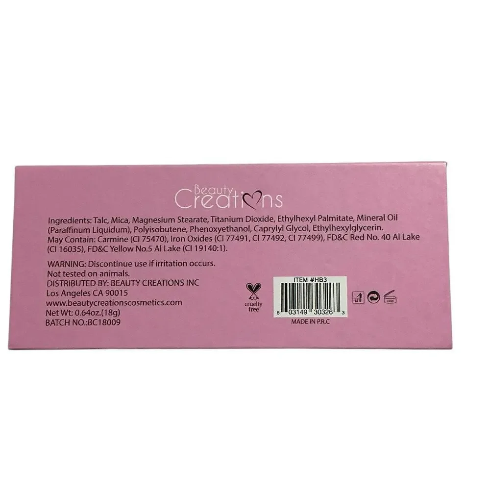 Beauty Creations Cali Glow Highlighter Palette Pink Gold Bronze Shades Brand New